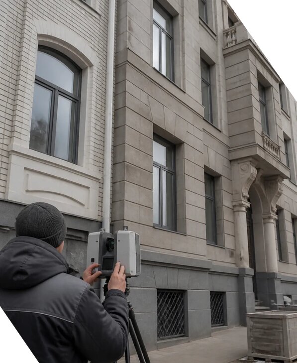 Лазерное сканирование фасадов зданий для обследования в Анапе
